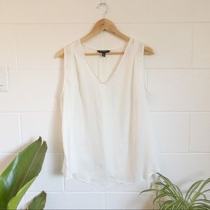 Cream Sleeveless Blouse